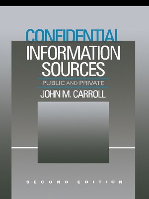 cover image of Confidential Information Sources